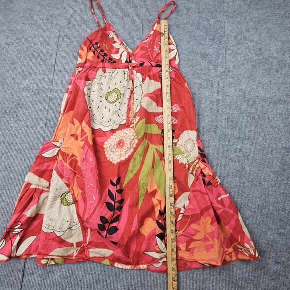 Vintage Solitaire Dress Womens Small Y2K Babydoll Tropical Floral Boho Sundress - Picture 3 of 5
